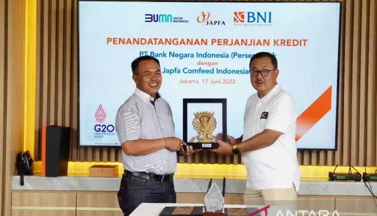 BNI dan Japfa Comfeed Indonesia di Jakarta pertengahan Juni lalu. ANTARA/HO-BNI.
