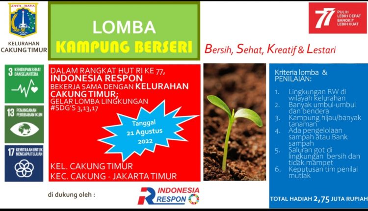 Rayakan HUT RI Ke-77, Indonesia Respon Gelar Lomba Tema Lingkungan