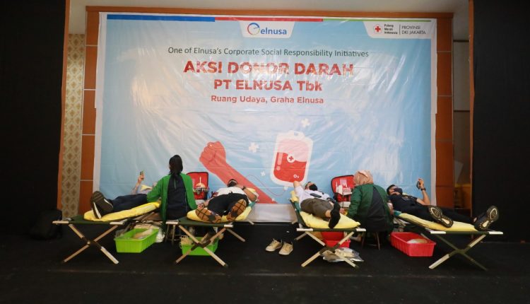 Aksi Donor Darah PT Elnusa.