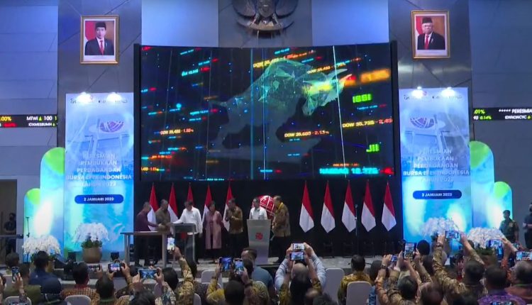 Presiden Jokowi Resmikan Perdagangan Bursa 2023 (Dok : Sekretariat Negara)
