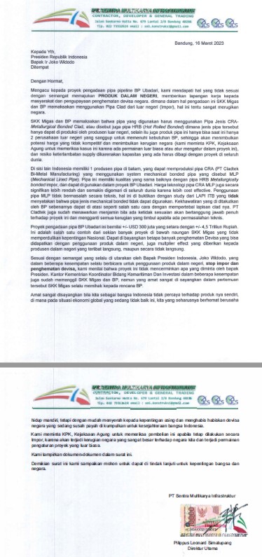 Rugikan Negara, SKK Migas dan BP Gunakan Pipa Impor Senilai Rp4,5 T