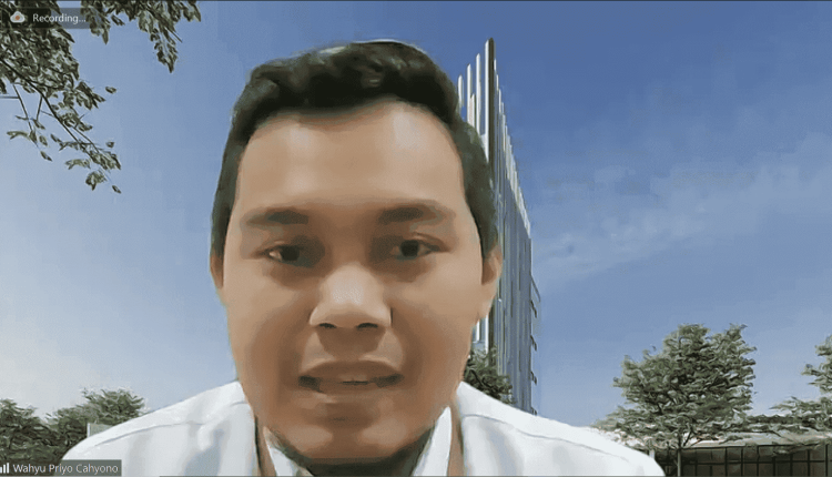 Kepala Bagian Manajemen Risiko & Renstra Jamkrindo Syariah Wahyu Priyo Cahyono dalam penjurian GRC Award 2023.