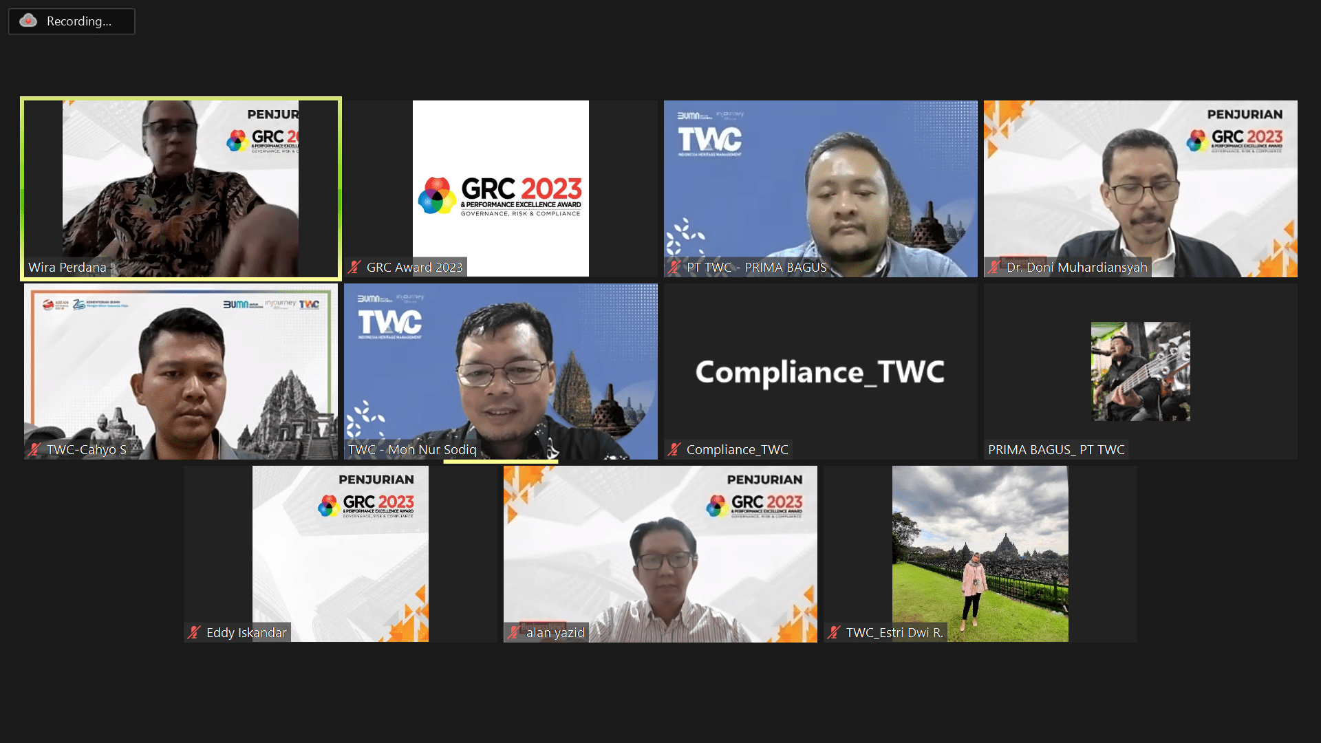 PT TWC dalam penjurian GRC Award 2023.