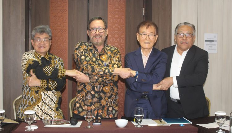 Tiga asosiasi jasa konstruksi RI bertemu Construction Management Association of Korea (CMAK) di Hotel Grandhika, Jakarta (22/8/2023).