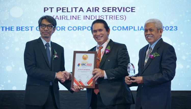 Pelita Air dalam malam penganugerahan GRC Award 2023 di Hotel Bidakara, Jakarta (31/8).