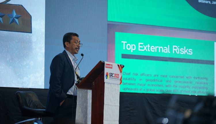 Chairman Forum Manajemen Risiko BUMN (FMR BUMN), Doni Muhardiansyah dalam GRC & Performance Excellence Award 2023.