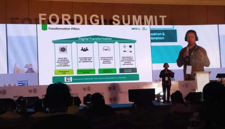 Pegadaian Pamerkan 4 Pilar Transoformasi Digital di FORDIGI Summit 2023. Foto: businessnews.co.id/Muhammad Farhan Syah.
