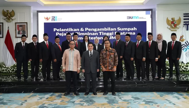 Tingkatkan Kinerja, Erick Thohir Lantik 15 Pejabat Baru di Kementerian BUMN (dok: KBUMN)