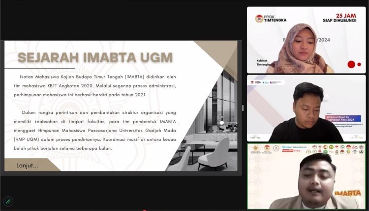 IMABTA UGM Menyapa: Sinergi Global KBTT UGM dan PPIDK Timtengka dalam Kolaborasi Studi Timur Tengah