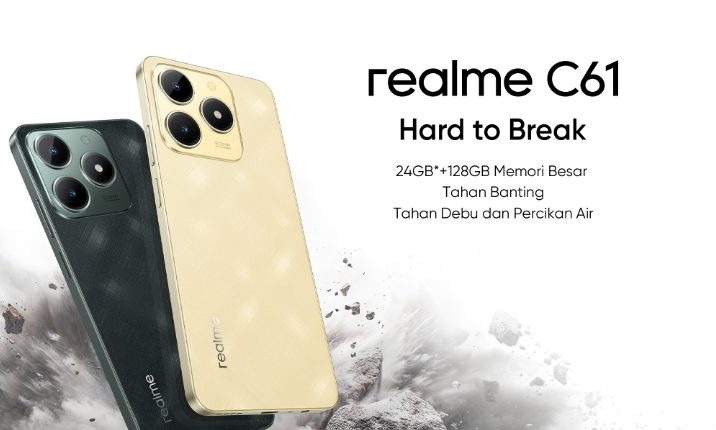 realme C61 jadi Pilihan Smartphone dengan Durabilitas Tinggi dan RAM 24GB
